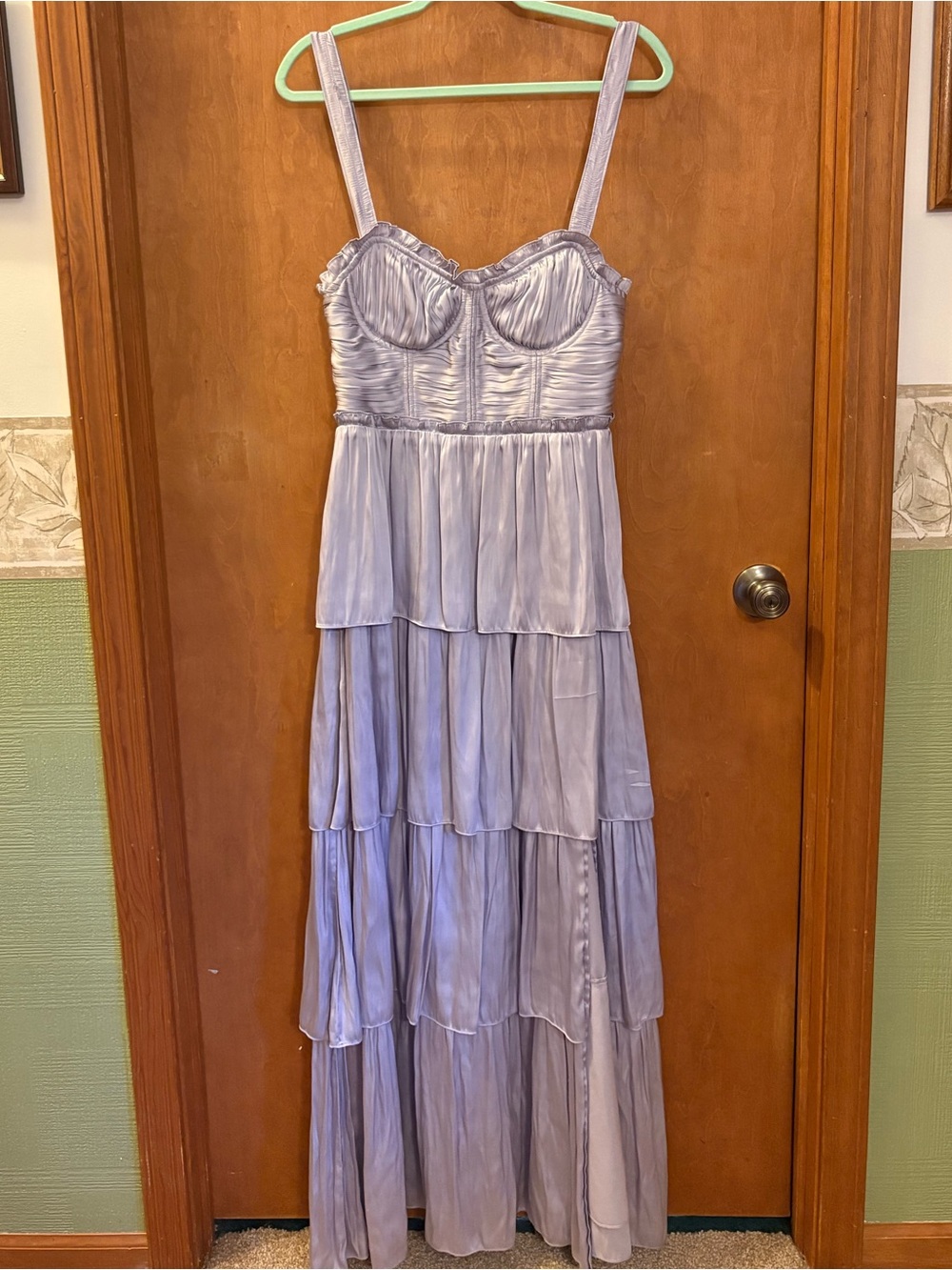 ASTR the label Lavender Tiered Maxi Dress with Sweetheart Bodice